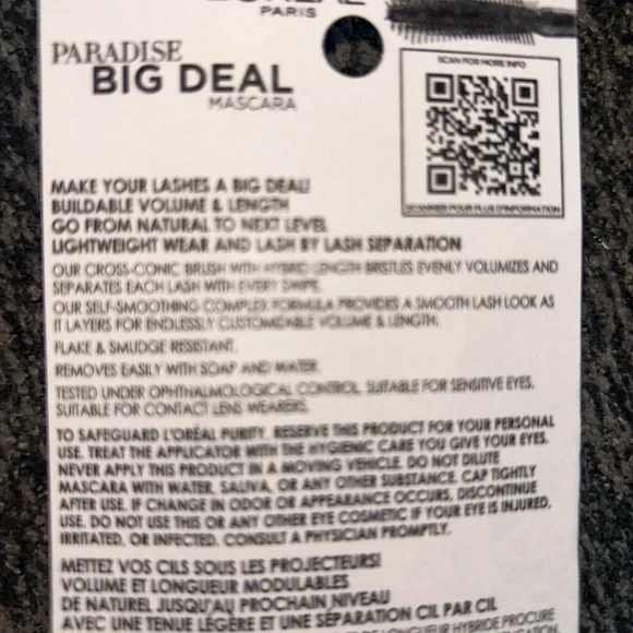 L'Oreal Paradise Big Deal Mascara in Black and White - Picture 2 of 4